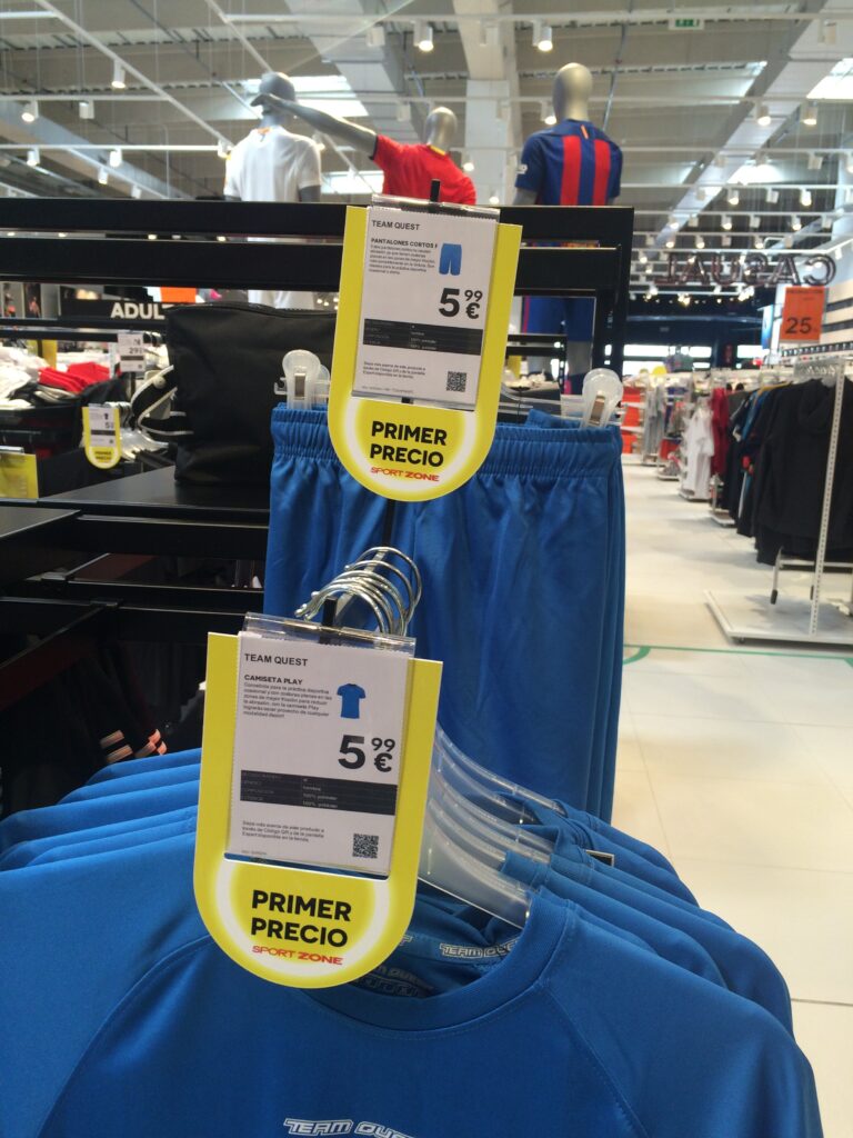 Portaprecios Sportzone